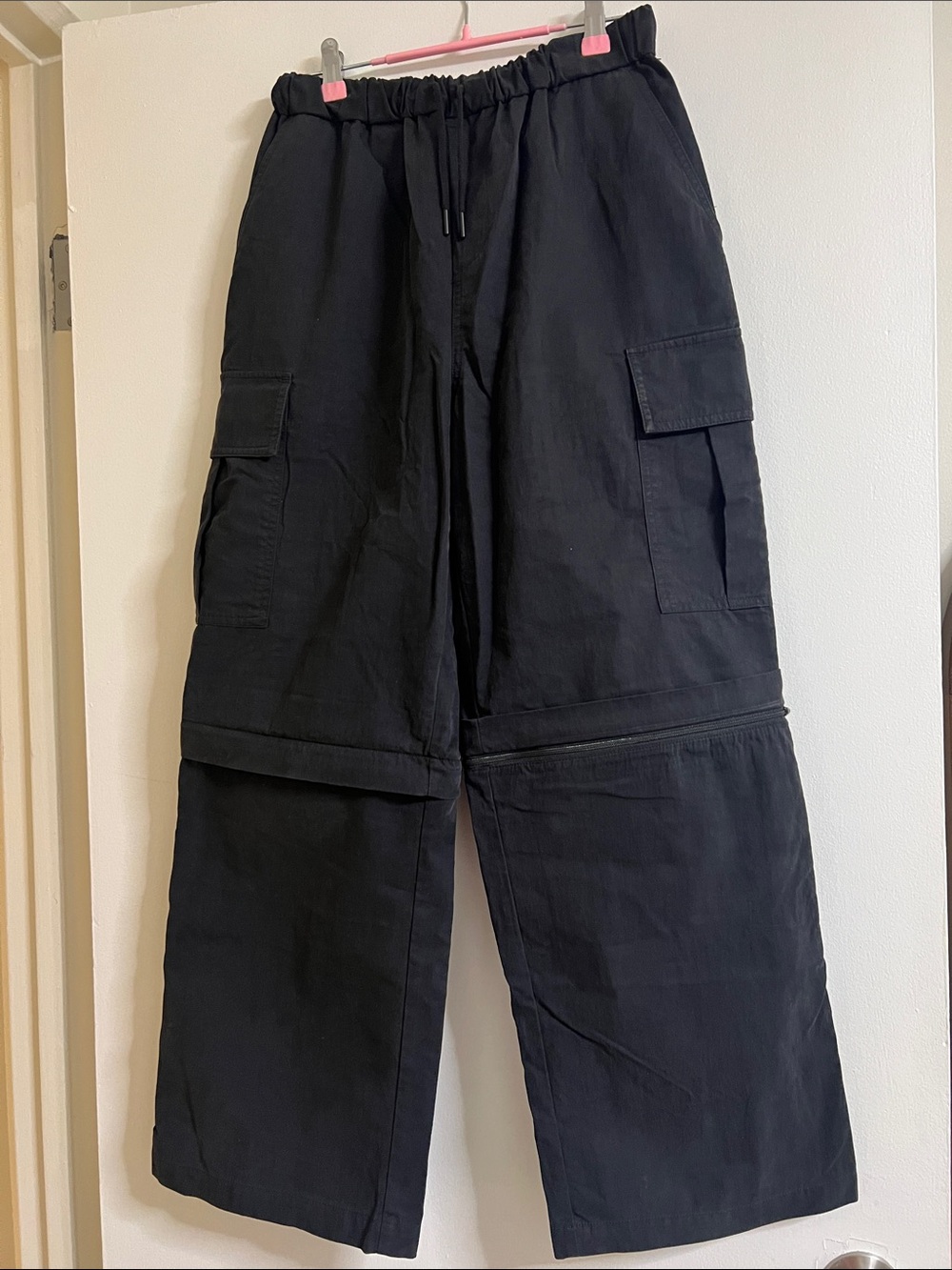 OAK + FORT Black Convertible Cargo Pants